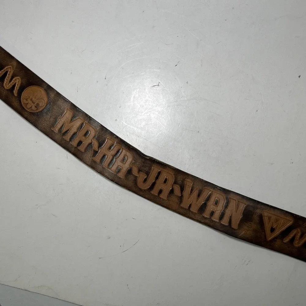 Ma-Ka-Ja-Wan Scout Reservation Camp Belt With Buckle Vintage Lewis Leather